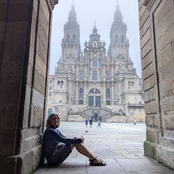 Santiago de Compostella Cathedral this morning.