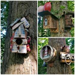 Vogelhäuschen im Wald