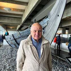 In front of one of the 5 reclaimed ships