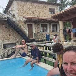 Chilling at the albergue