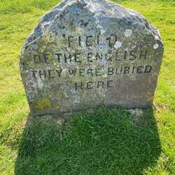 This is a lie and was erected 100 years after the battle