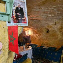 Pictures of the king are common in homes and businesses