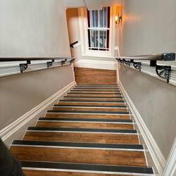 Our first set of stairs up to our apartment