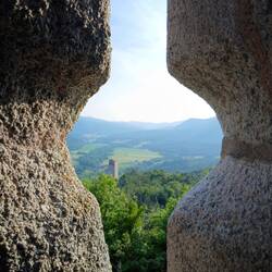 Ausblick beim Abendessen von der Ortenburg