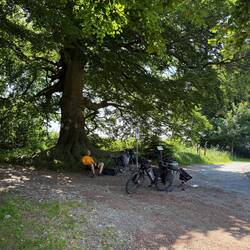 Mittagspause bei Kilometer 50.