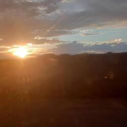 Sonnenuntergang zwischen New Mexiko und Arizona