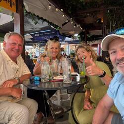 Dinner and drinks with our new partners Fiona and Alasdair