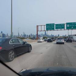 Skyline von Chicago beim drumrumstehen.