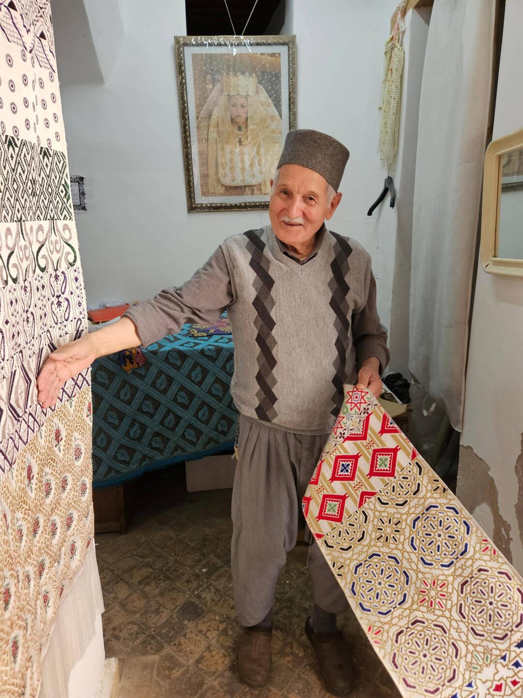 Abdelkader Ouazzani is considered the last master of traditional brocade weaving in Fez