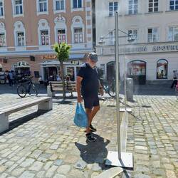 Leichter Sprühnebel zum Abkühlen