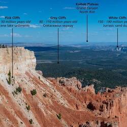 Dieses geklaute Foto zeigt die ganzen Stufen von Bryce Canyon aus gesehen