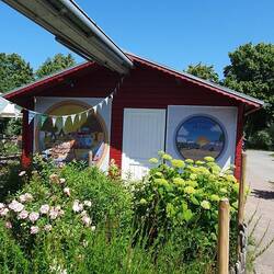 Einfahrt zum Campingplatz
