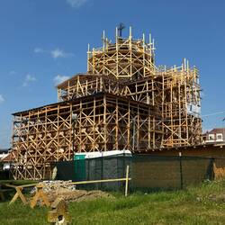 Fürstenkirche „Sankt Nikolaus von Curtea de Argeș“. Leider eingerüstet.