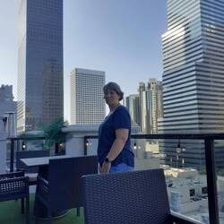 Vom Dach unseres Hotels.