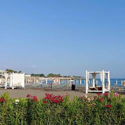 Fancy beach club by the Marina