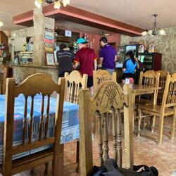 Same group of teens I saw arrive yesterday playing music