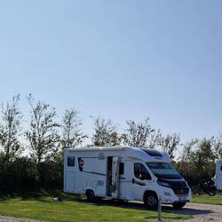 Unser Stellplatz. Very nice!