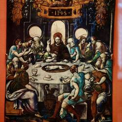 Пластина "Тайная Вечеря". Мастерская Лсонара Лимузена. Середина ХVІ века