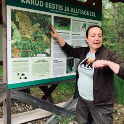 Kärt erklärt die Region, bis zu 400 Braunbären leben hier. Ca. 1.000 in Estland.