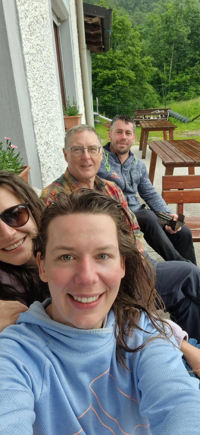 The crew: Julia and I with Andreas and Sebastian
