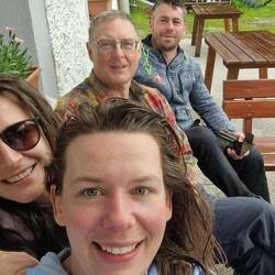 The crew: Julia and I with Andreas and Sebastian