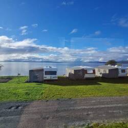 Lake Taupo seen on my journey a long time before arrival in Taupo