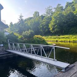 Vom Yachthafen Bad Ems auf die Lahn, Abends geschlossen