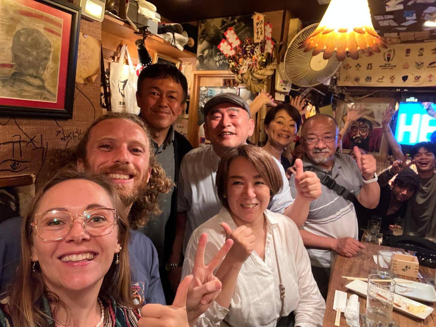 Our Japanese friends in Golden Gai. We convinced two of them to come with us to the next bar
