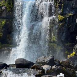 Waterfall leaving North America