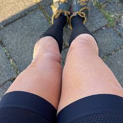 My knees finally get to see daylight