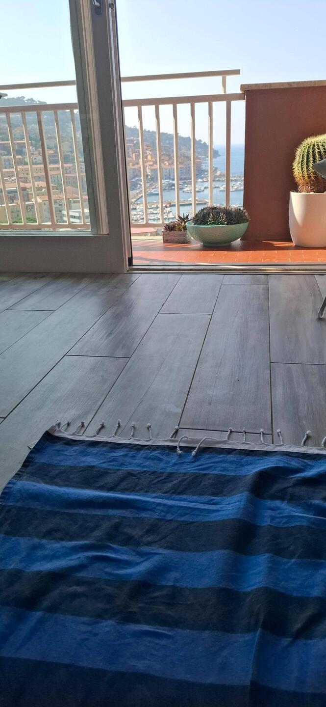 The best yoga studio around - the floor of my apartment!