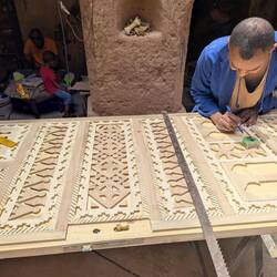 Woodworker in action
