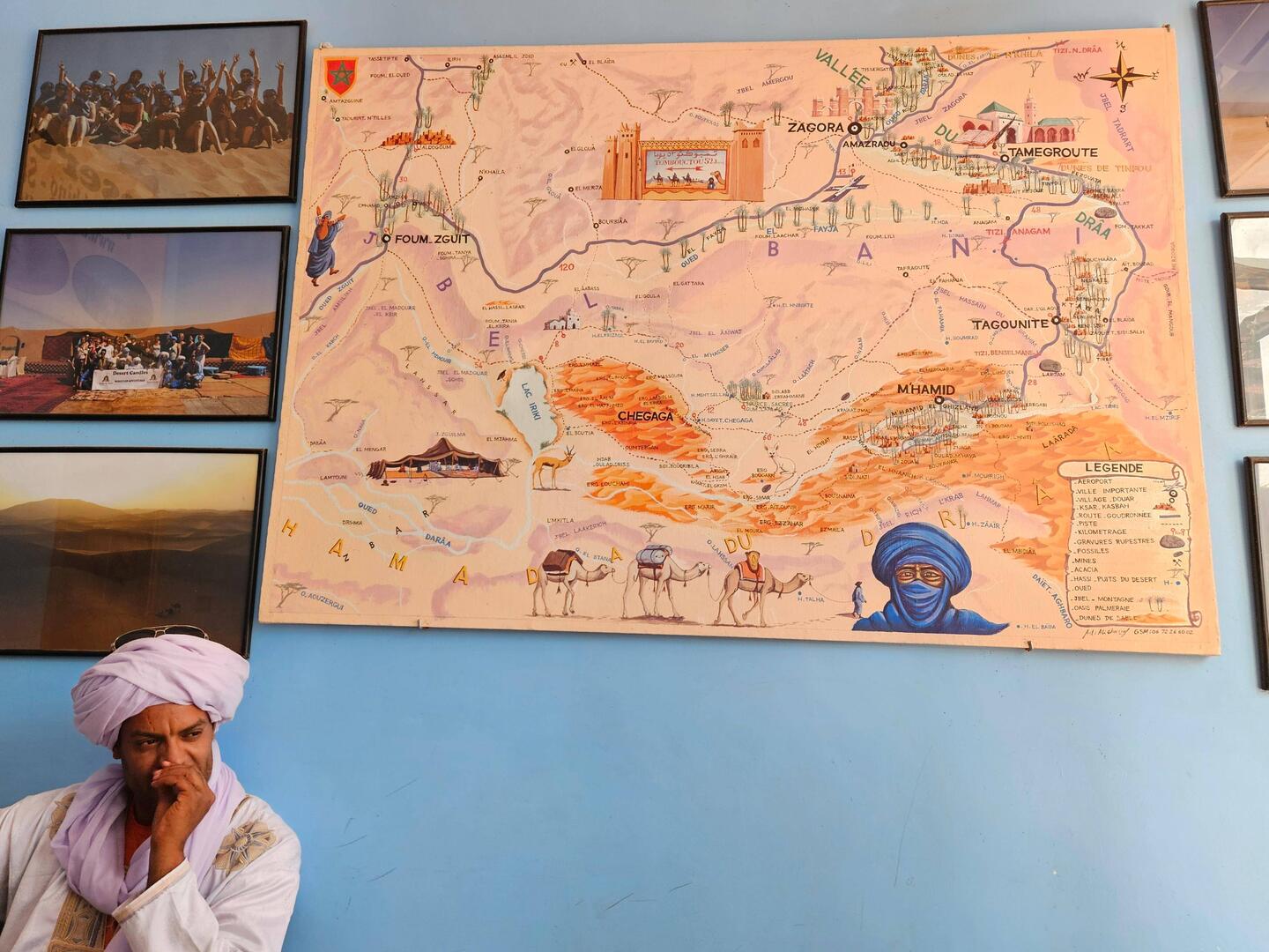 Mustafa in the tour office