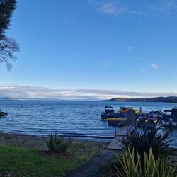 A view of lake taupo which is 52km long