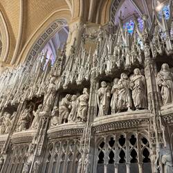 Spectacular carvings around what's called the choir screen