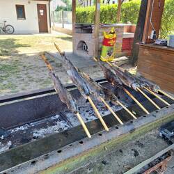 Der Wirt hatte genau 40 Steckerlfische geordert, sind jetzt bestimmt alle weg