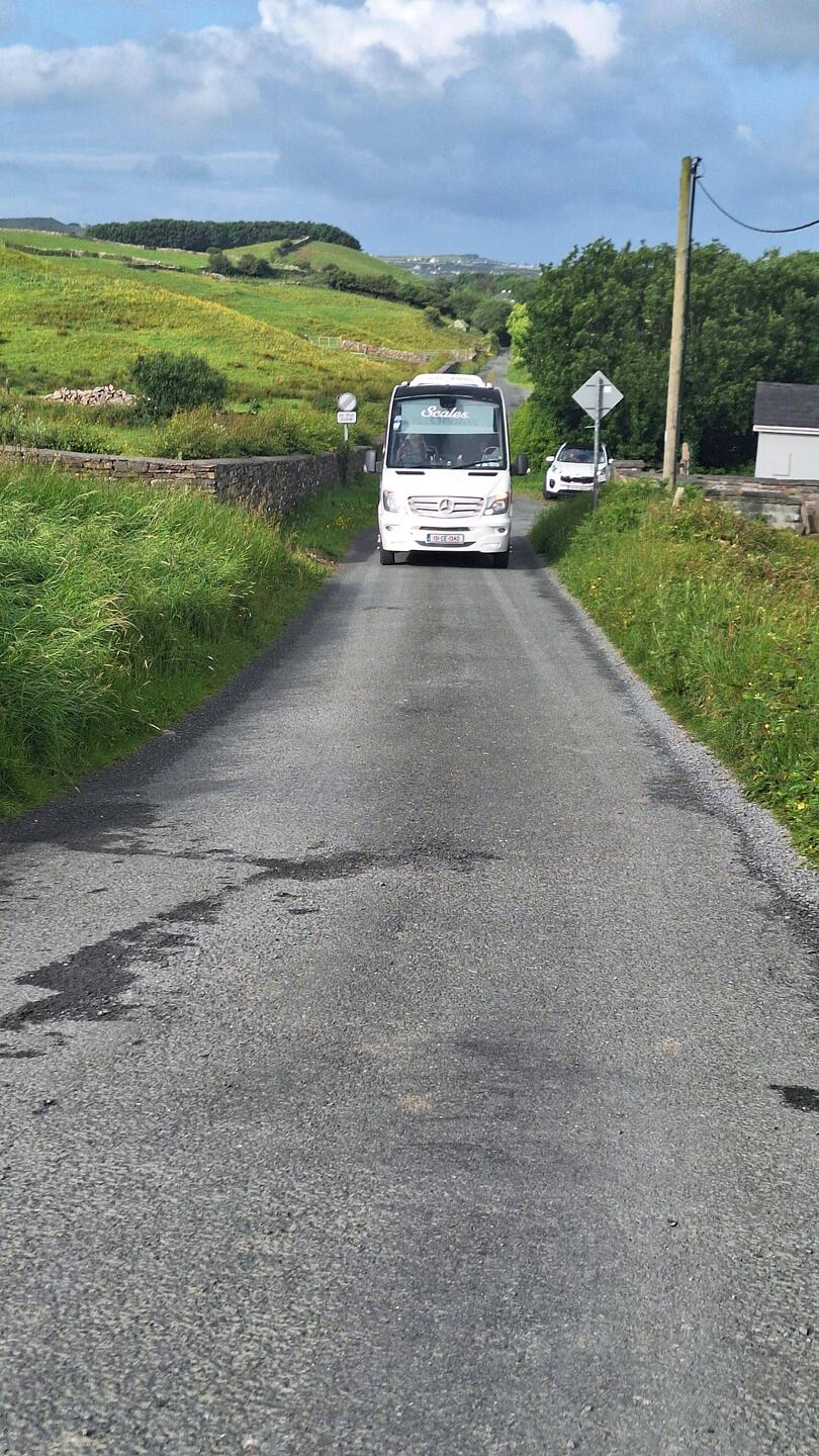School bus on its rounds