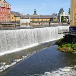 Norrköping: Wasserfälle mitten in der Stadt