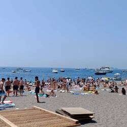 Free beach in Positano