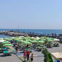 Beach Club in Amalfi where you have to pay to use the beach