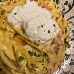 Spaghetti a la carbonara