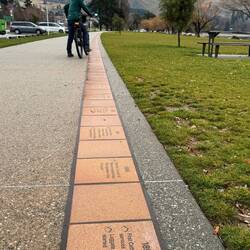 645 tiles mark the Te Ara Maumahara pathway, which acts as a memory lane, noting significant events