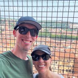 Us at the top of Torre dei Lamberti