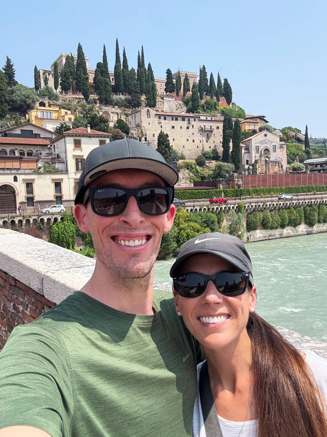View of Castel San Pietro from the bridge