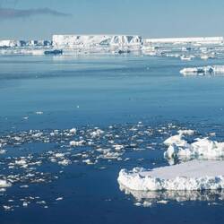 Aerial views from our helicopter flight-seeing on the way to Berkner Island — Gould Bay, Antarctica.