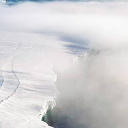 Aerial views from our helicopter flight-seeing on the way to Berkner Island — Gould Bay, Antarctica.
