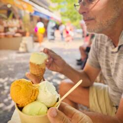 Und das Bio-Eis: Yummy!