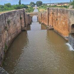 The canal, as you enter Frómista