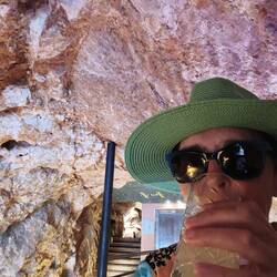 I was the only one sitting inside the cave bar, they can't have walked as far as I did in the heat!