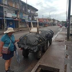 Open drains are commonplace in the city